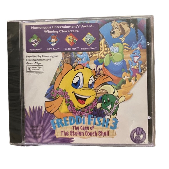 Humongous Entertainment Other - Freddi Fish 3 The Case of The Stolen Conch Shell (Video Game) PC Mac New Sealed